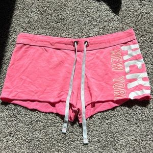 Aeropostale medium shorts. Pink. Raw hem